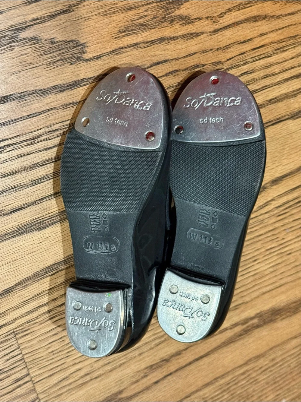 Girl So Danca Black Tap shoes size 11.5w